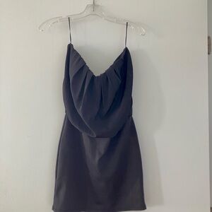 NYMPHE Black Mini Strapless Dress